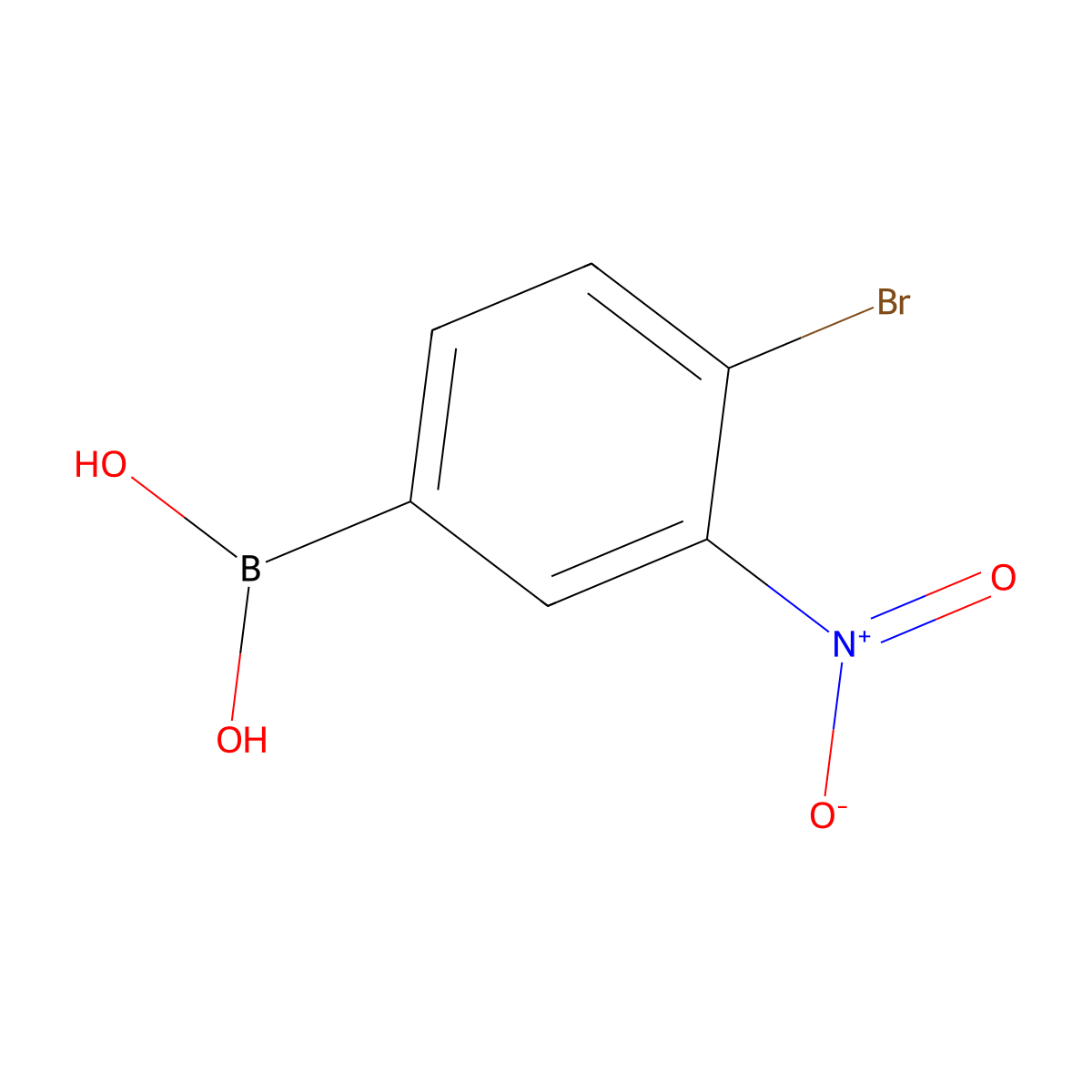 4-Bromo-3-nitrophenylboronic acid molecular structure, CAS 74386-13-3