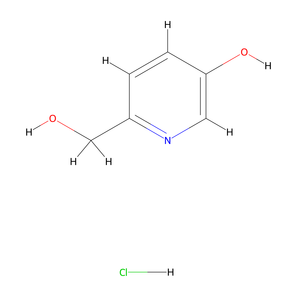 6-(Hydroxymethyl)pyridin-3-ol hydrochloride molecular structure, CAS 74386-51-9