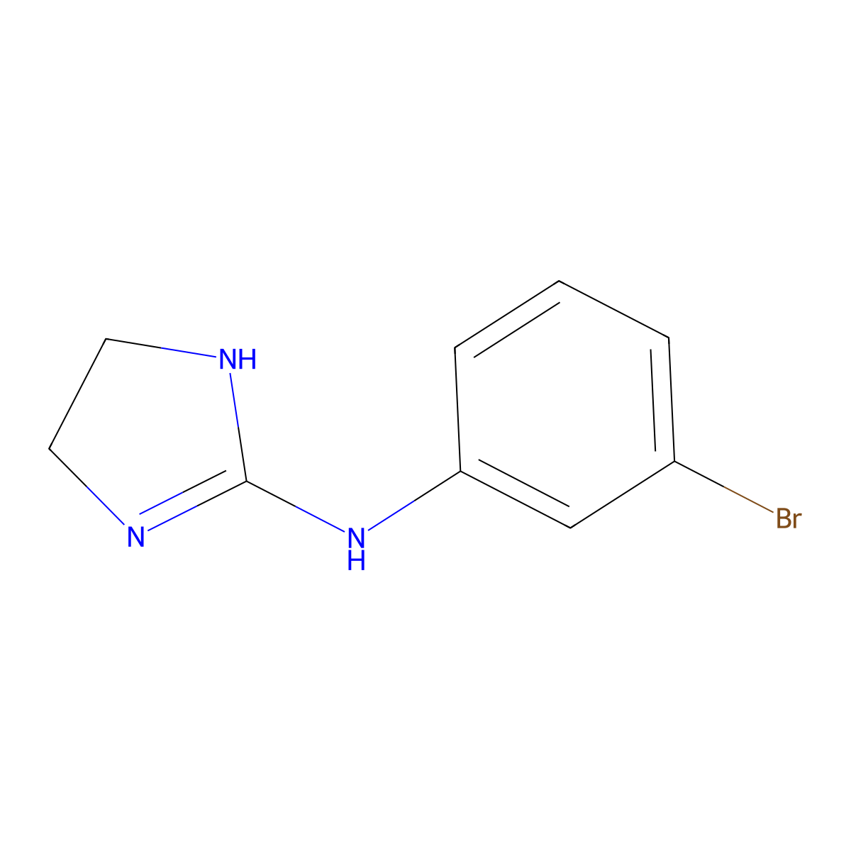 N-(3-Bromophenyl)-4,5-dihydro-1H-imidazol-2-amine molecular structure, CAS 74387-76-1