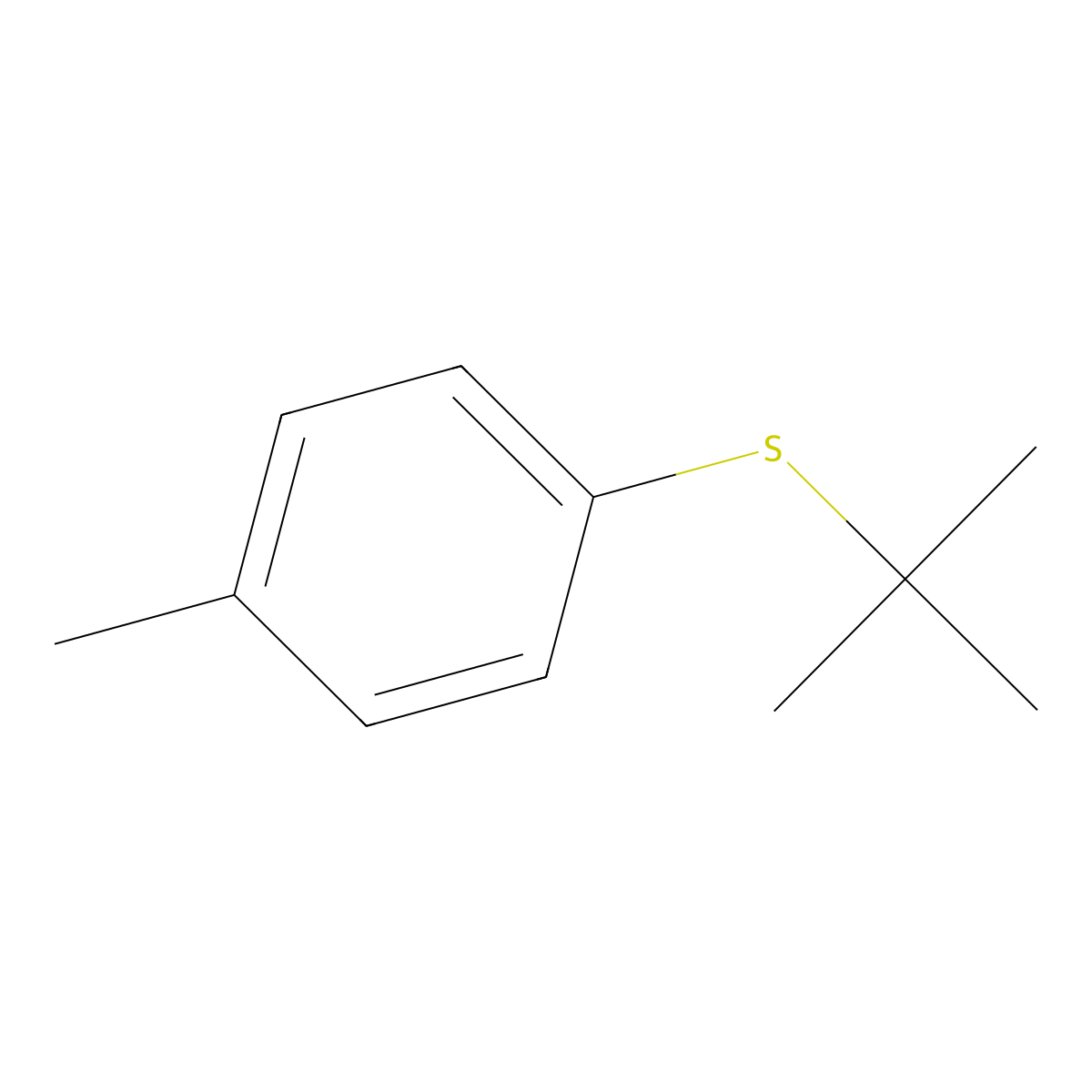 1-(tert-Butylsulfanyl)-4-methylbenzene molecular structure, CAS 7439-10-3