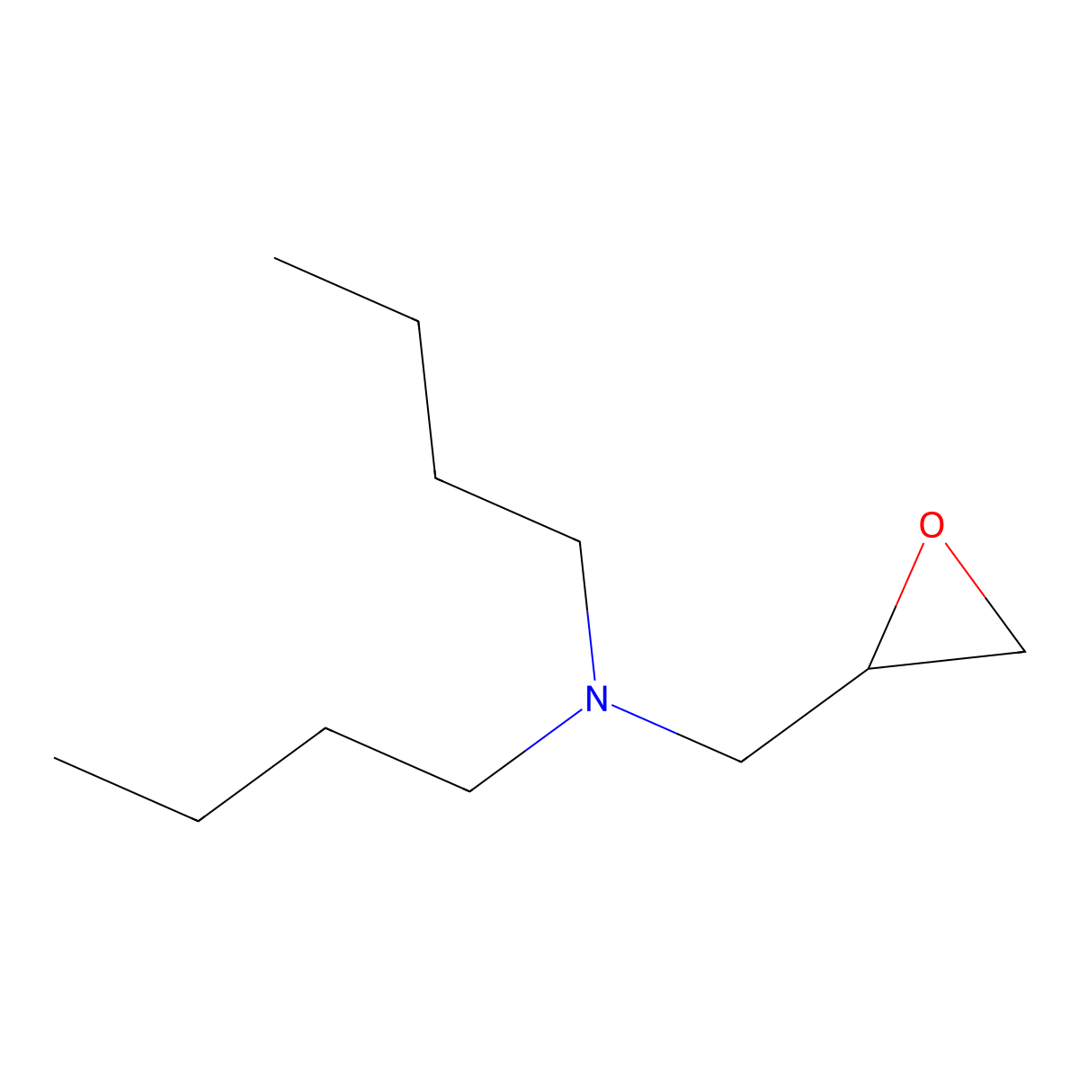 Oxiranemethanamine, N,N-dibutyl- molecular structure, CAS 7439-58-9