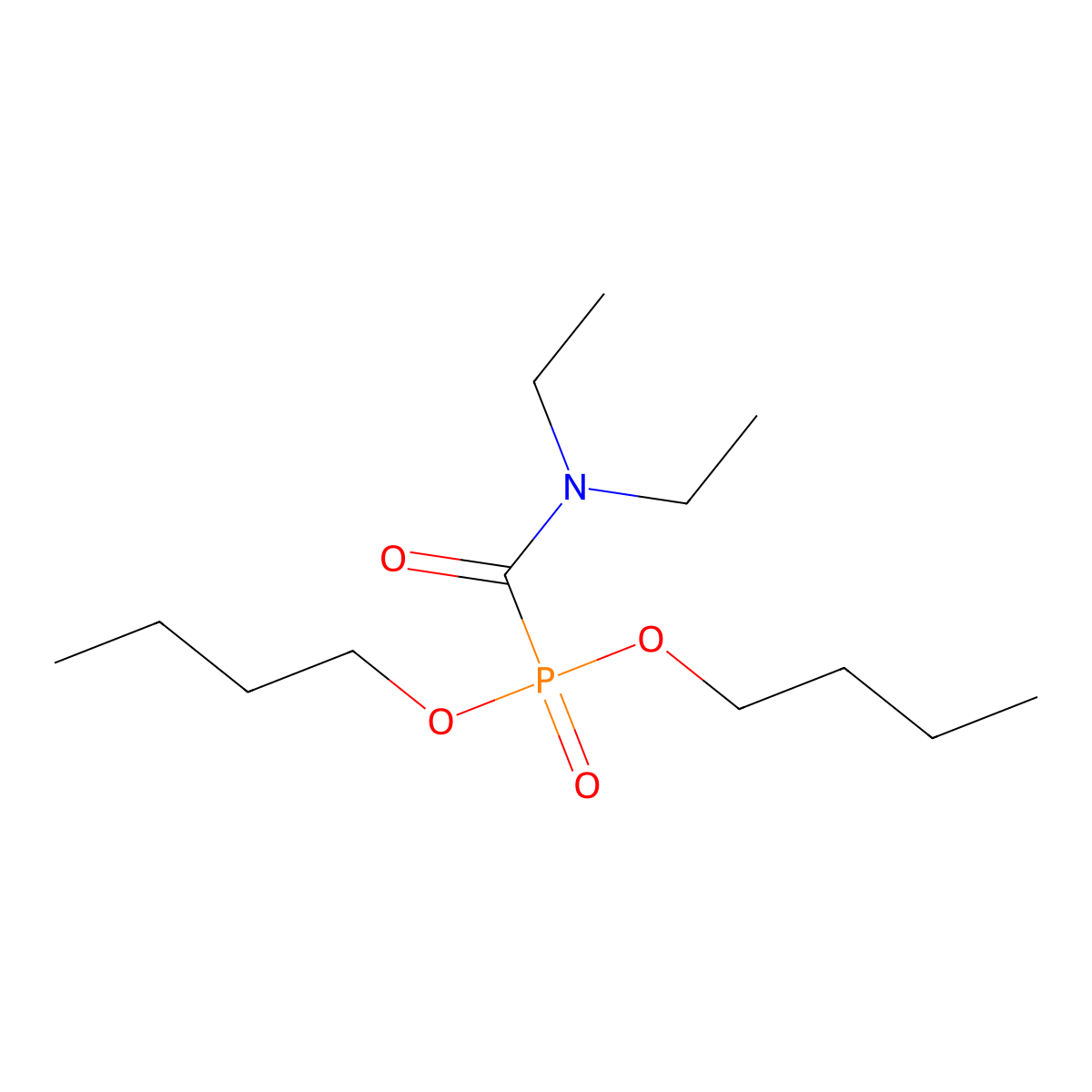 Dibutyl [(diethylamino)carbonyl]phosphonate molecular structure, CAS 7439-69-2