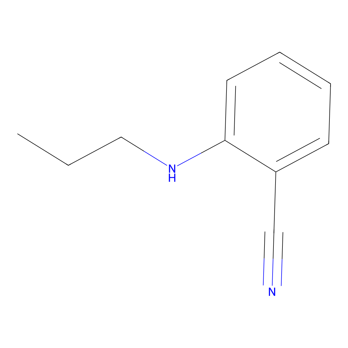 2-(Propylamino)benzonitrile molecular structure, CAS 74396-53-5