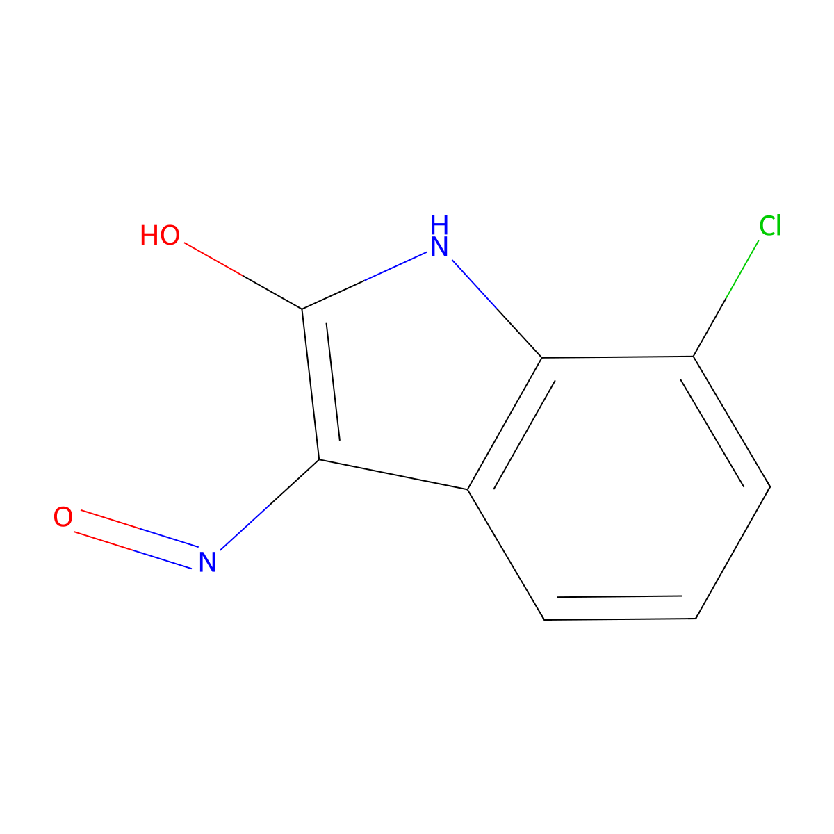 7-Chloro-3-(hydroxyamino)indol-2-one molecular structure, CAS 74396-74-0
