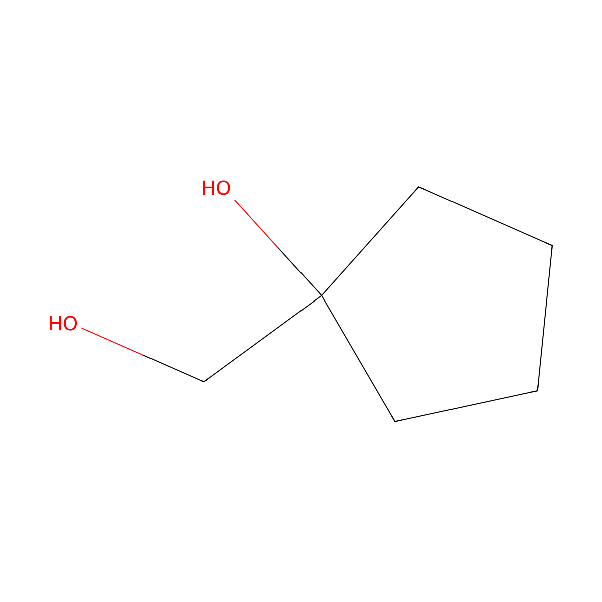 1-Hydroxycyclopentanemethanol molecular structure, CAS 74397-18-5