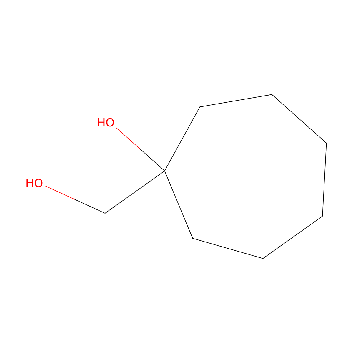 1-(Hydroxymethyl)cycloheptan-1-ol molecular structure, CAS 74397-19-6