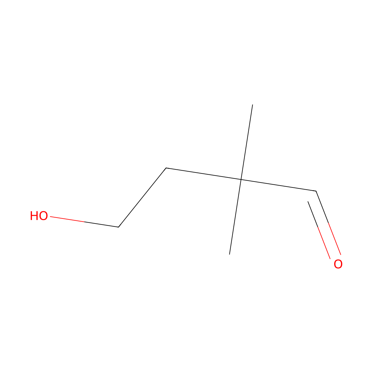 4-Hydroxy-2,2-dimethylbutanal molecular structure, CAS 74398-35-9