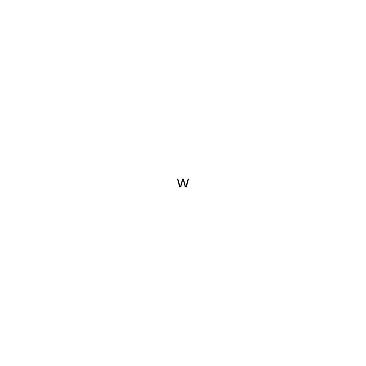 Tungsten molecular structure, CAS 7440-33-7