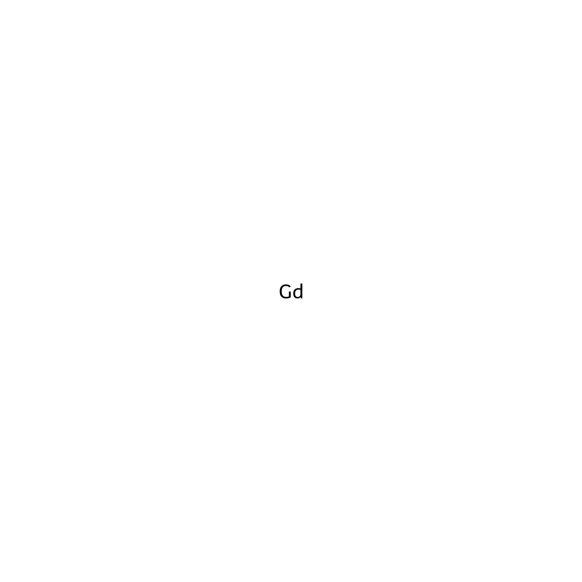Gadolinium molecular structure, CAS 7440-54-2