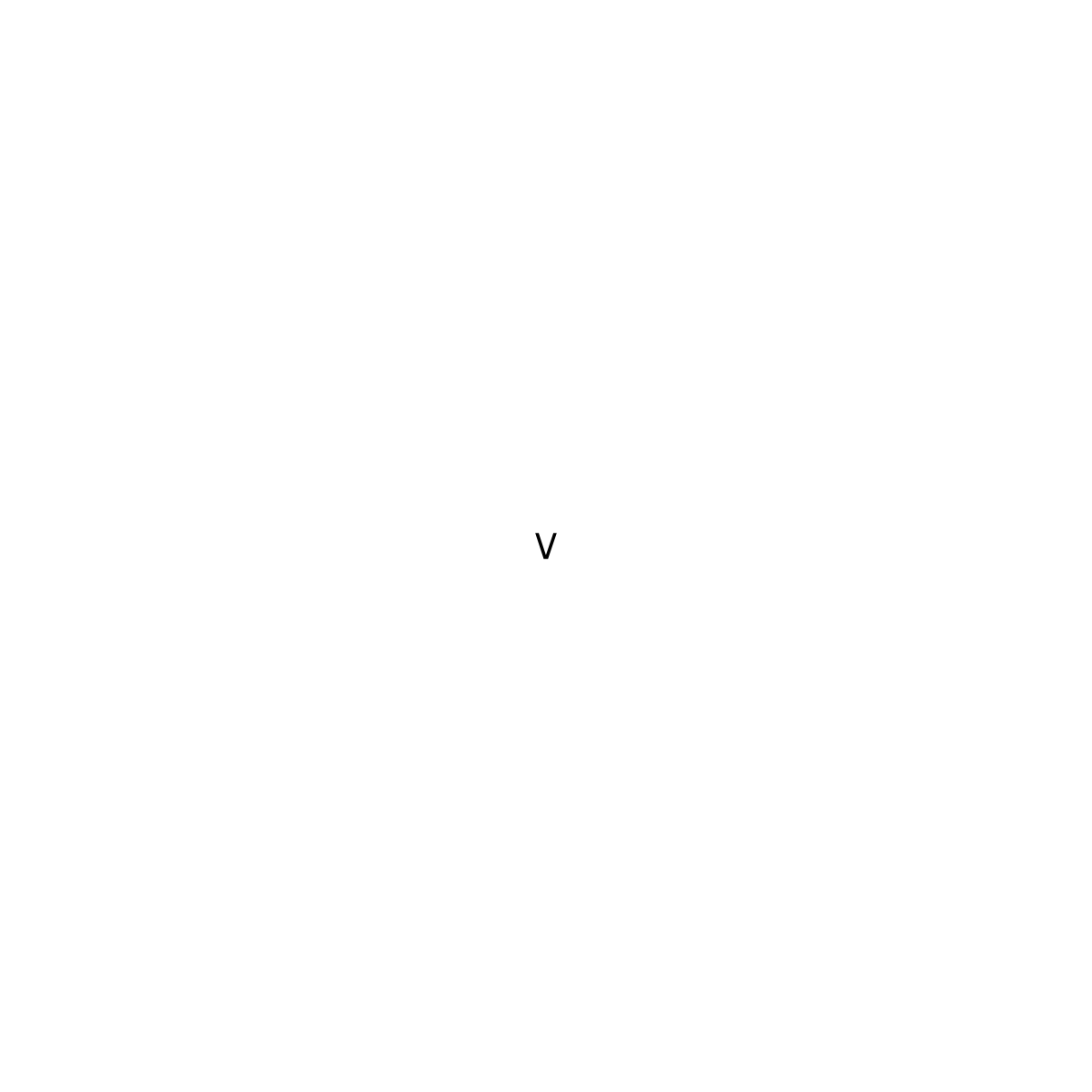 Vanadium molecular structure, CAS 7440-62-2