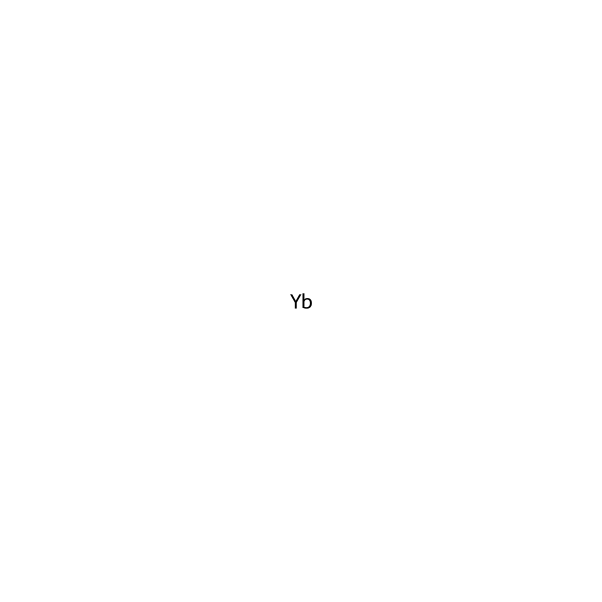 Ytterbium molecular structure, CAS 7440-64-4
