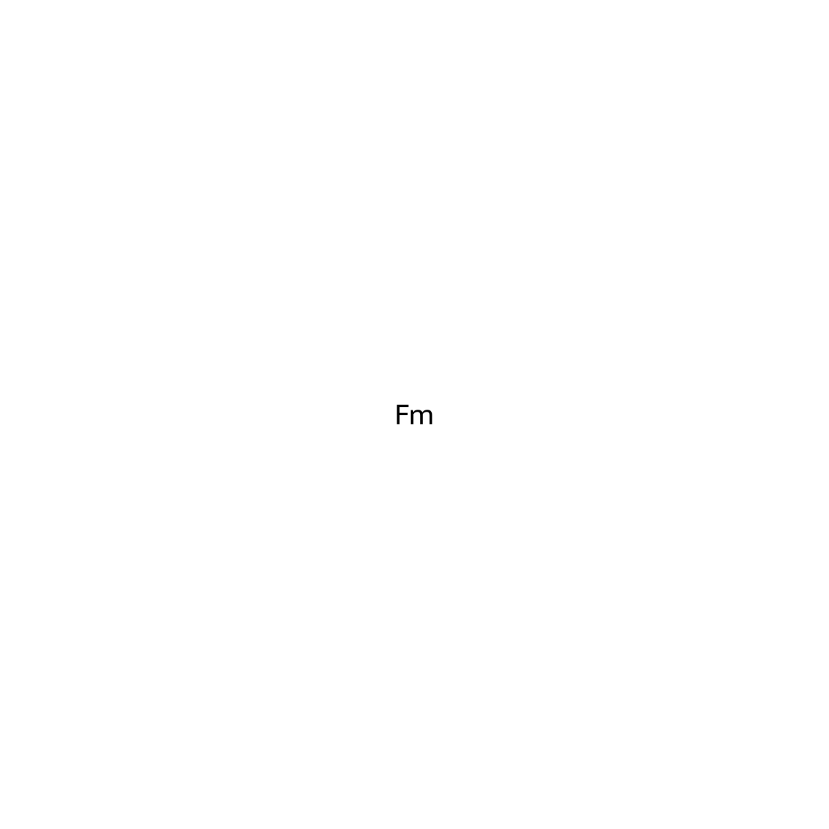 Fermium molecular structure, CAS 7440-72-4