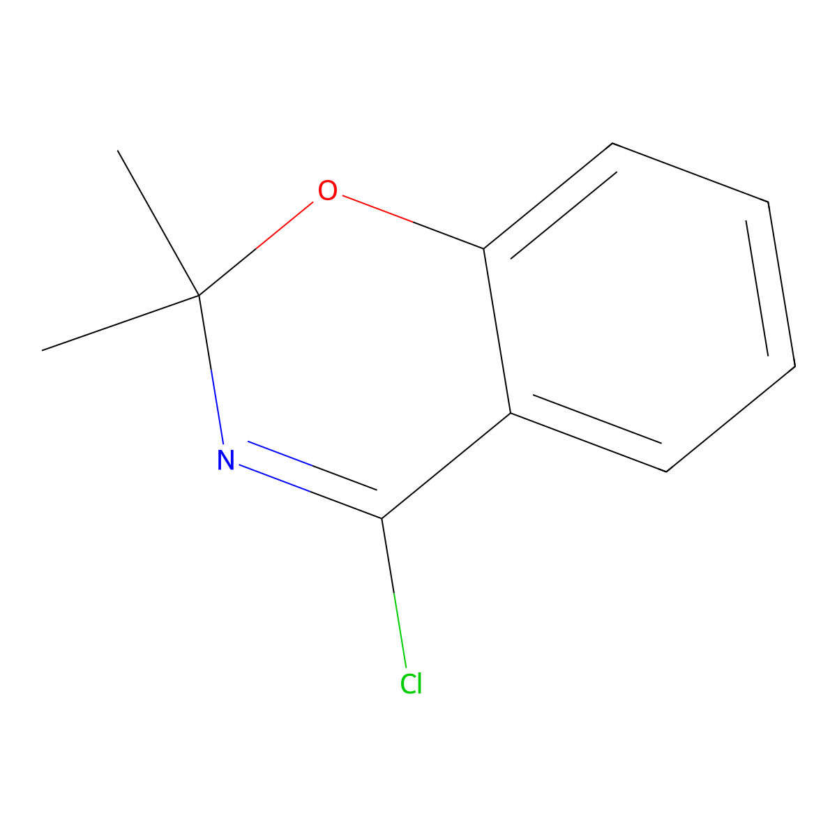 4-chloro-2,2-dimethyl-2H-1,3-benzoxazine molecular structure, CAS 74405-07-5