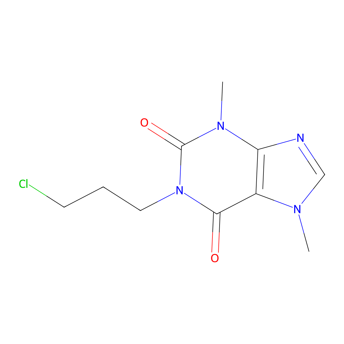 1-(3-Chloropropyl)-3,7-dimethyl-3,7-dihydro-1H-purine-2,6-dione molecular structure, CAS 74409-52-2