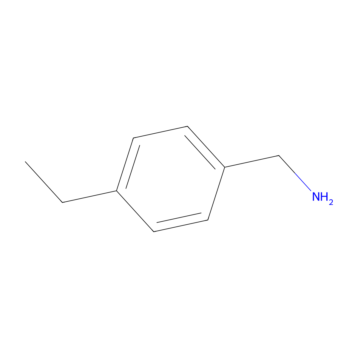 (4-Ethylphenyl)methanamine molecular structure, CAS 7441-43-2