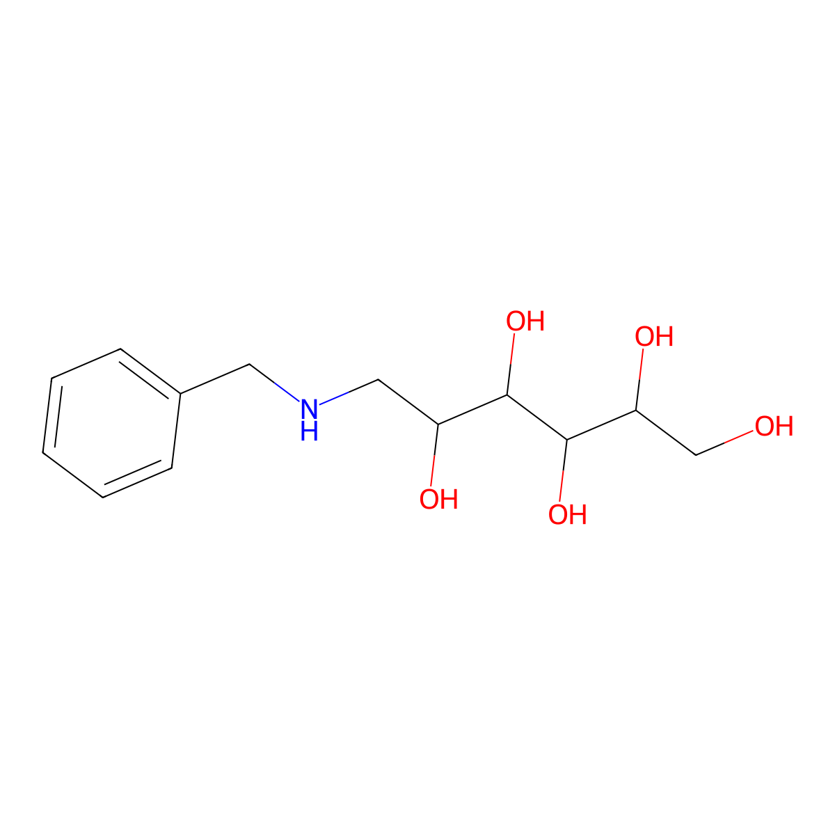 N-Benzyl-D-glucamine molecular structure, CAS 74410-48-3