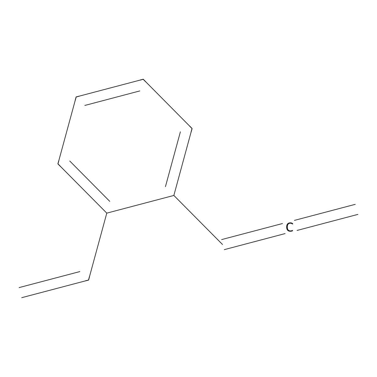 1-Ethenyl-2-propadienylbenzene molecular structure, CAS 74410-89-2