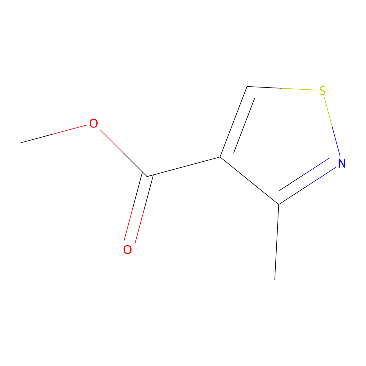 Methyl 3-methylisothiazole-4-carboxylate molecular structure, CAS 74410-97-2