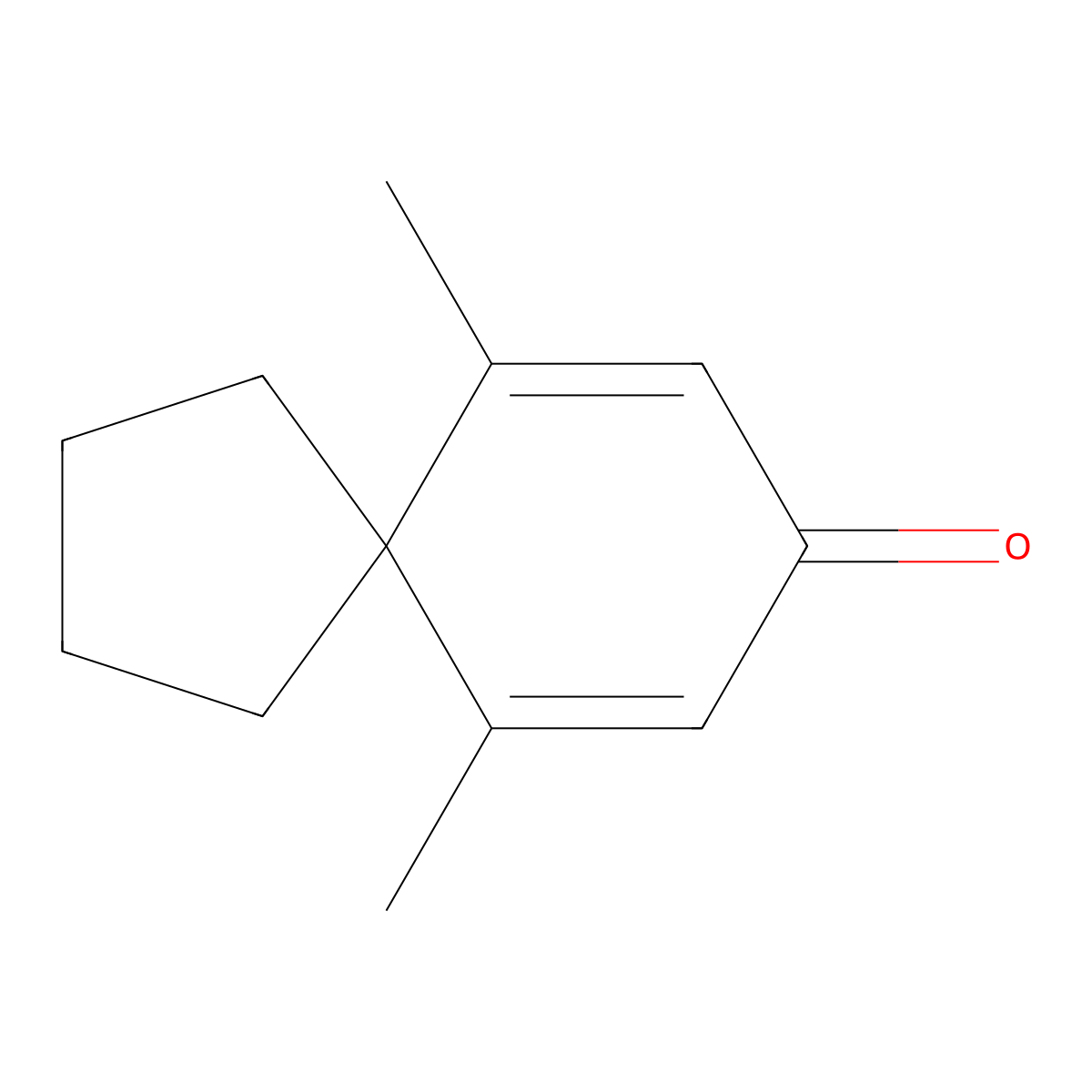 Spiro[4.5]deca-6,9-dien-8-one, 6,10-dimethyl- molecular structure, CAS 74411-00-0