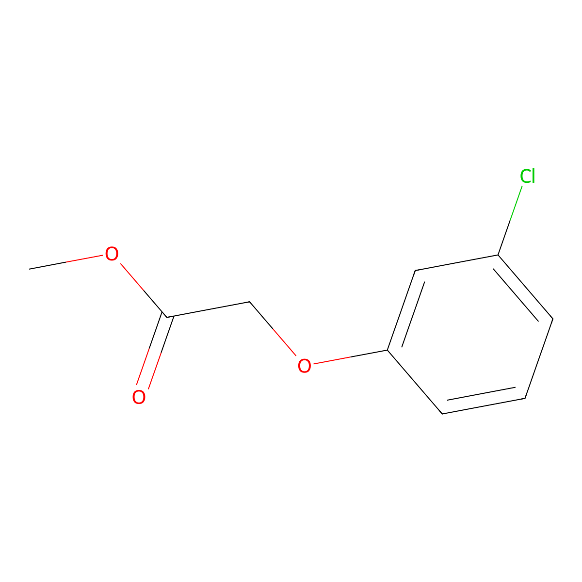 Methyl 2-(3-chlorophenoxy)acetate molecular structure, CAS 74411-14-6