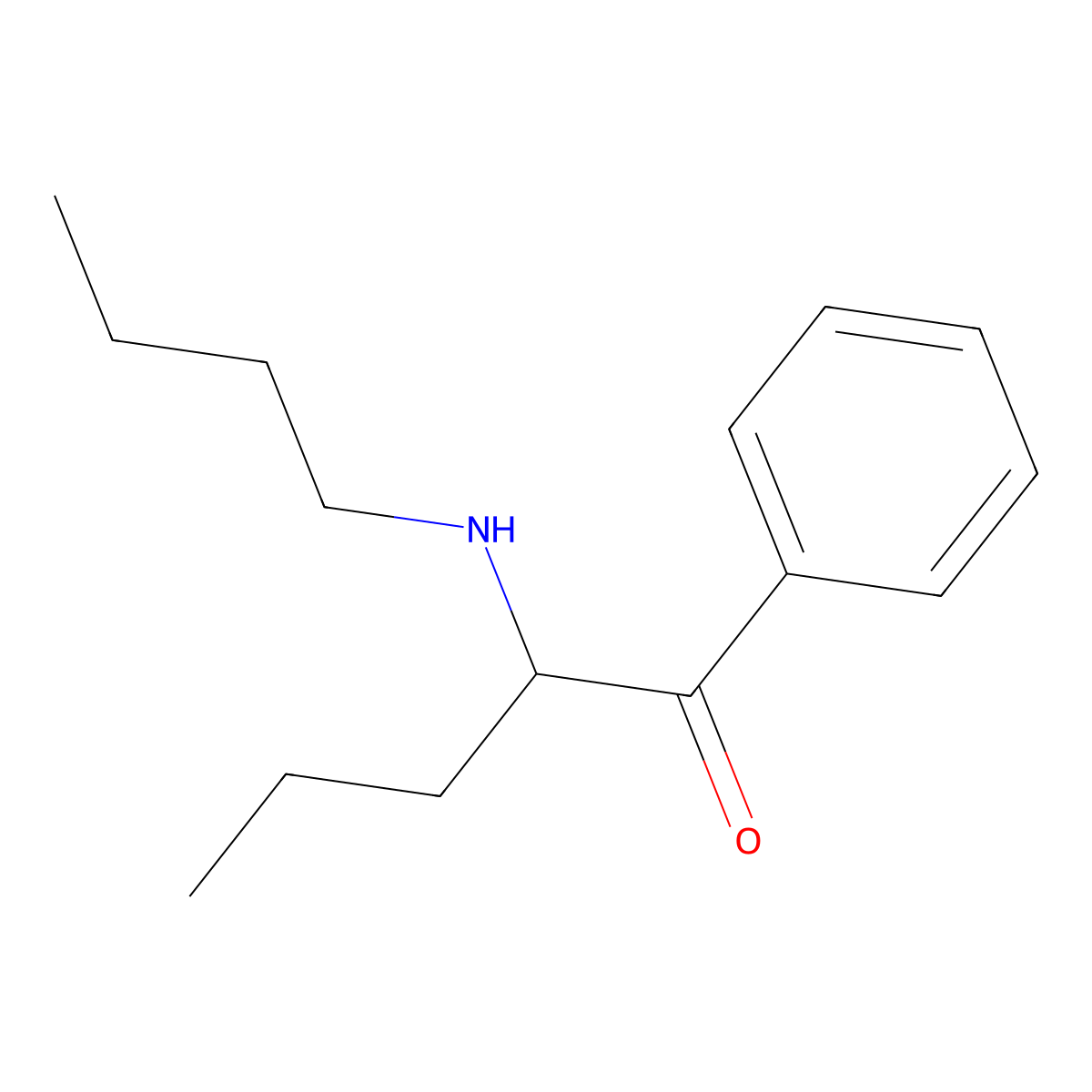 2-(Butylamino)-1-phenyl-1-pentanone molecular structure, CAS 744136-48-9