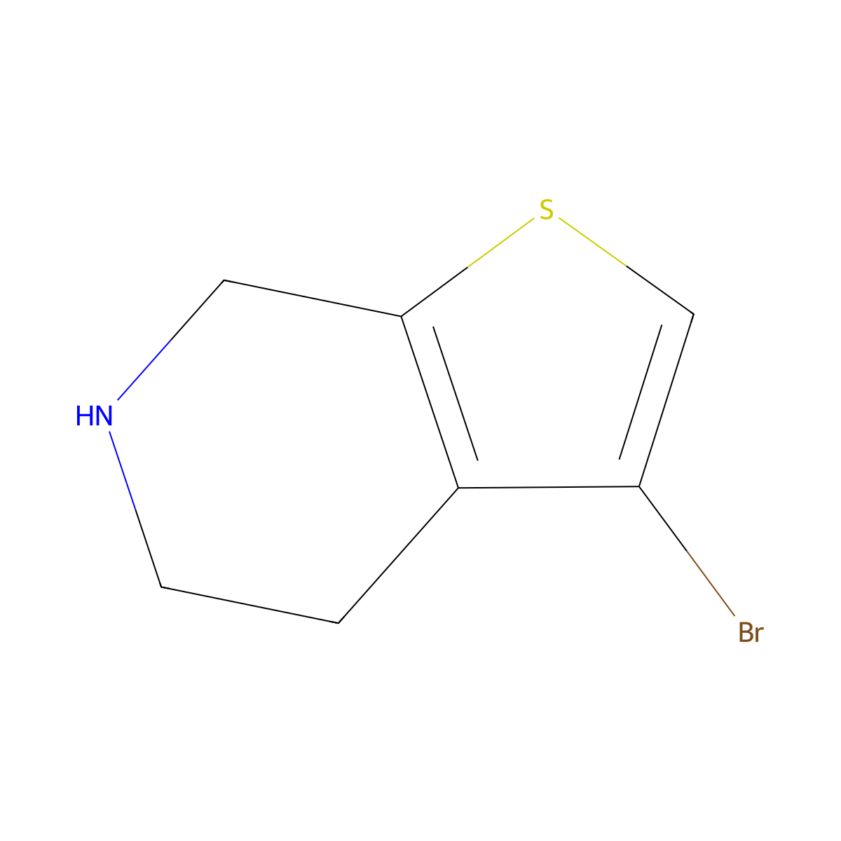 3-Bromo-4H,5H,6H,7H-thieno[2,3-C]pyridine molecular structure, CAS 744139-13-7