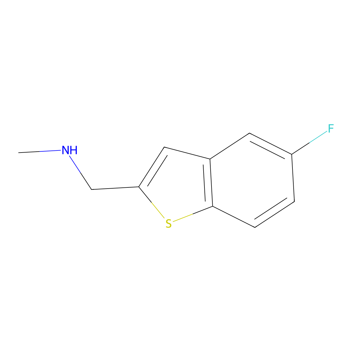 [(5-Fluoro-1-benzothiophen-2-yl)methyl](methyl)amine molecular structure, CAS 744144-98-7