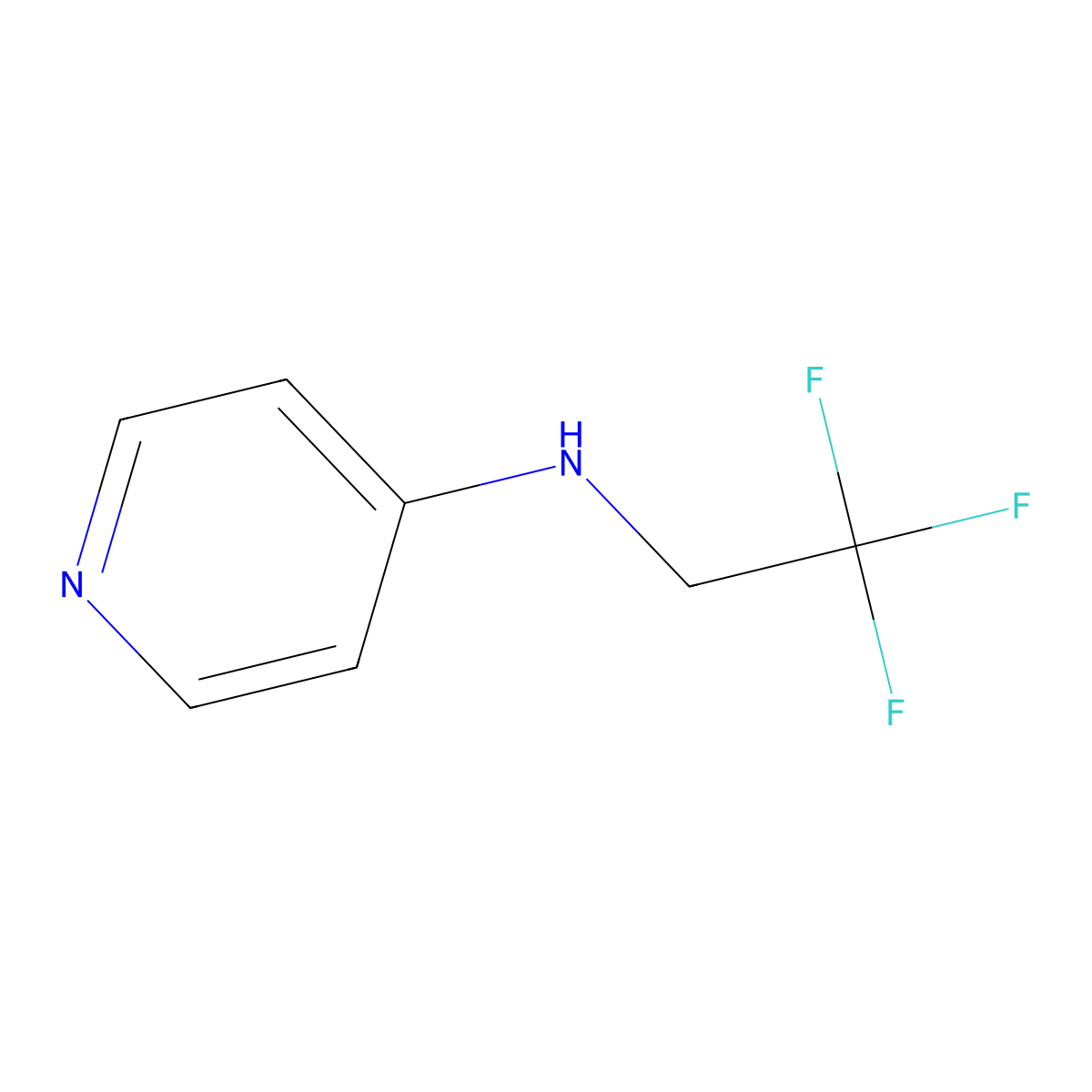 N-(2,2,2-trifluoroethyl)pyridin-4-amine molecular structure, CAS 74415-04-6