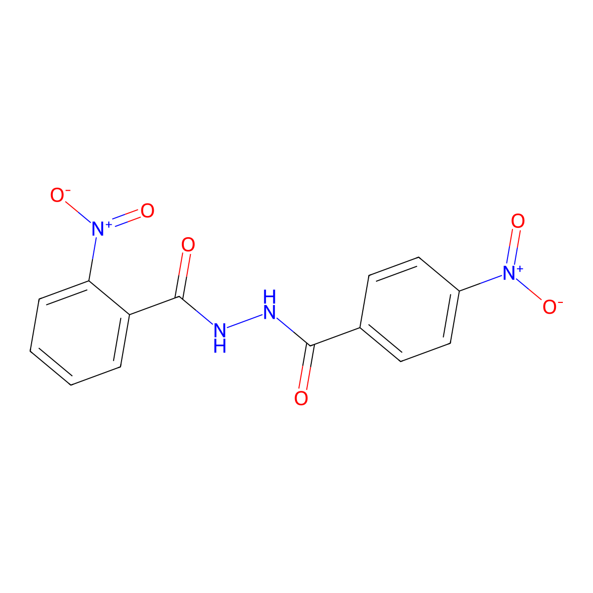 2-nitro-N'-{4-nitrobenzoyl}benzohydrazide molecular structure, CAS 74415-19-3
