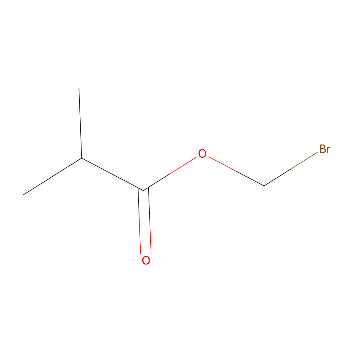 Bromomethyl isobutyrate molecular structure, CAS 74416-82-3