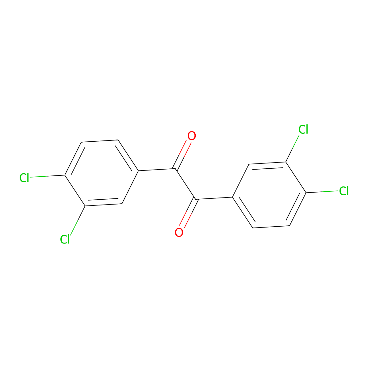 1,2-Bis(3,4-dichlorophenyl)ethane-1,2-dione molecular structure, CAS 74417-18-8