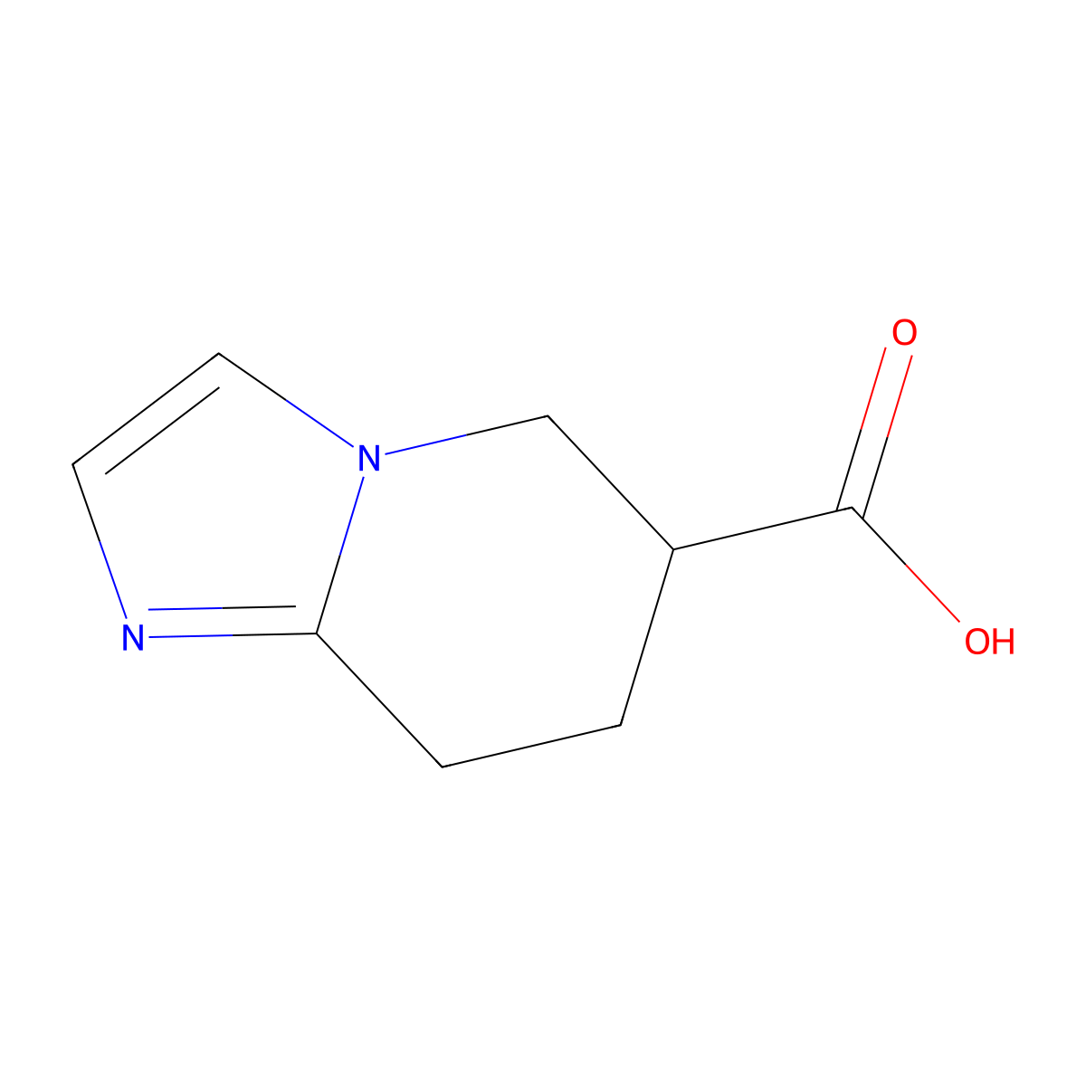 5H,6H,7H,8H-imidazo[1,2-a]pyridine-6-carboxylic acid molecular structure, CAS 744171-82-2