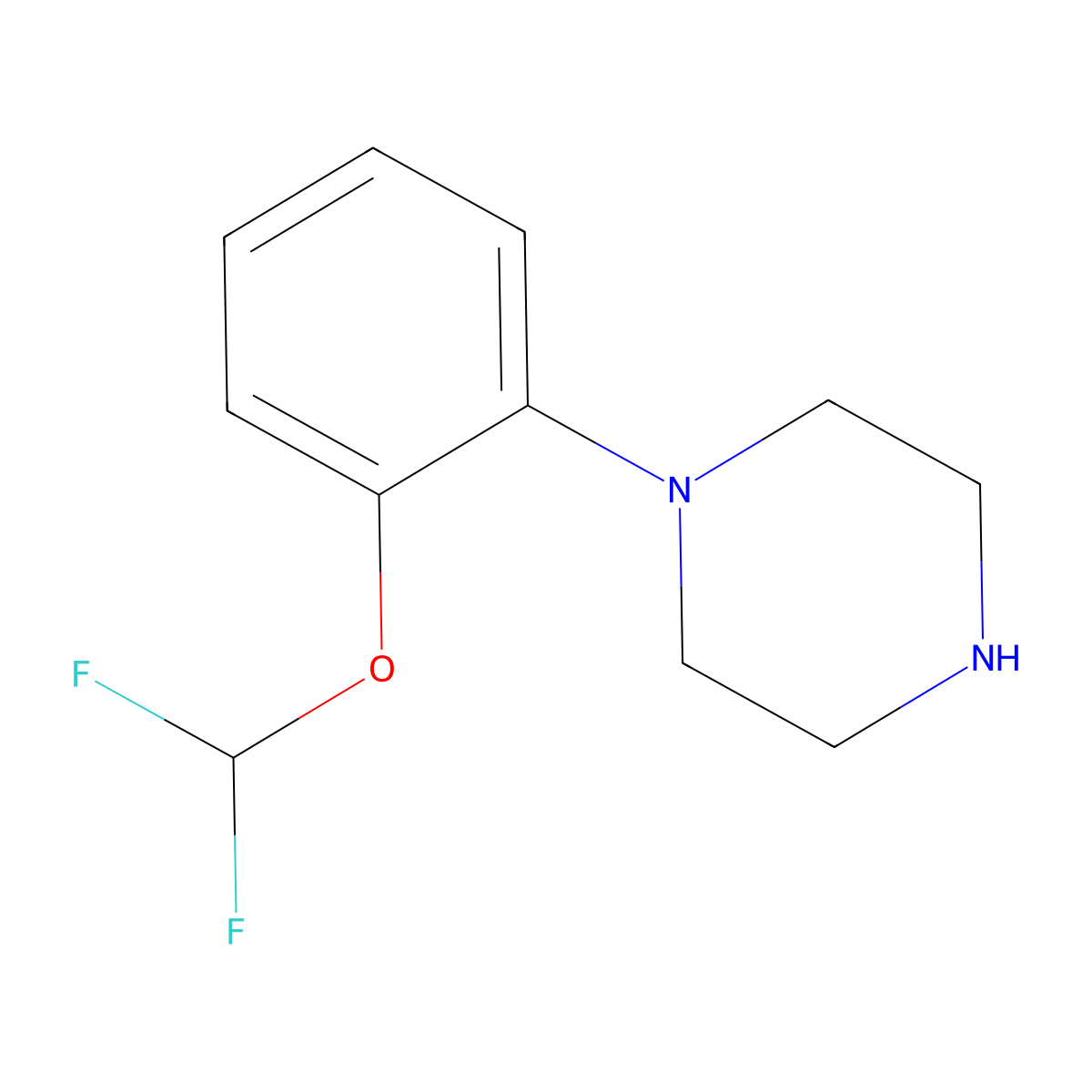 1-[2-(Difluoromethoxy)phenyl]piperazine molecular structure, CAS 744179-33-7