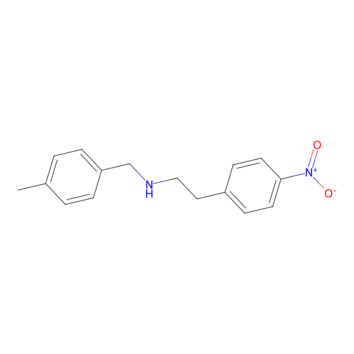 N-[(4-Methylphenyl)methyl]-4-nitrobenzeneethanamine molecular structure, CAS 744183-70-8