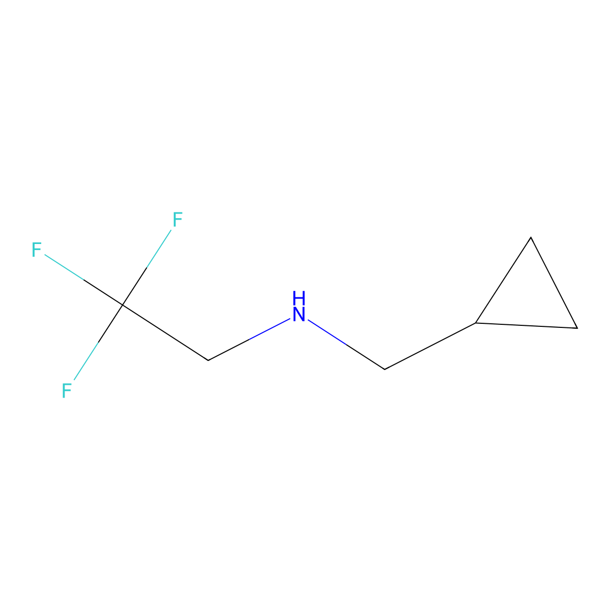 (Cyclopropylmethyl)(2,2,2-trifluoroethyl)amine molecular structure, CAS 744191-13-7
