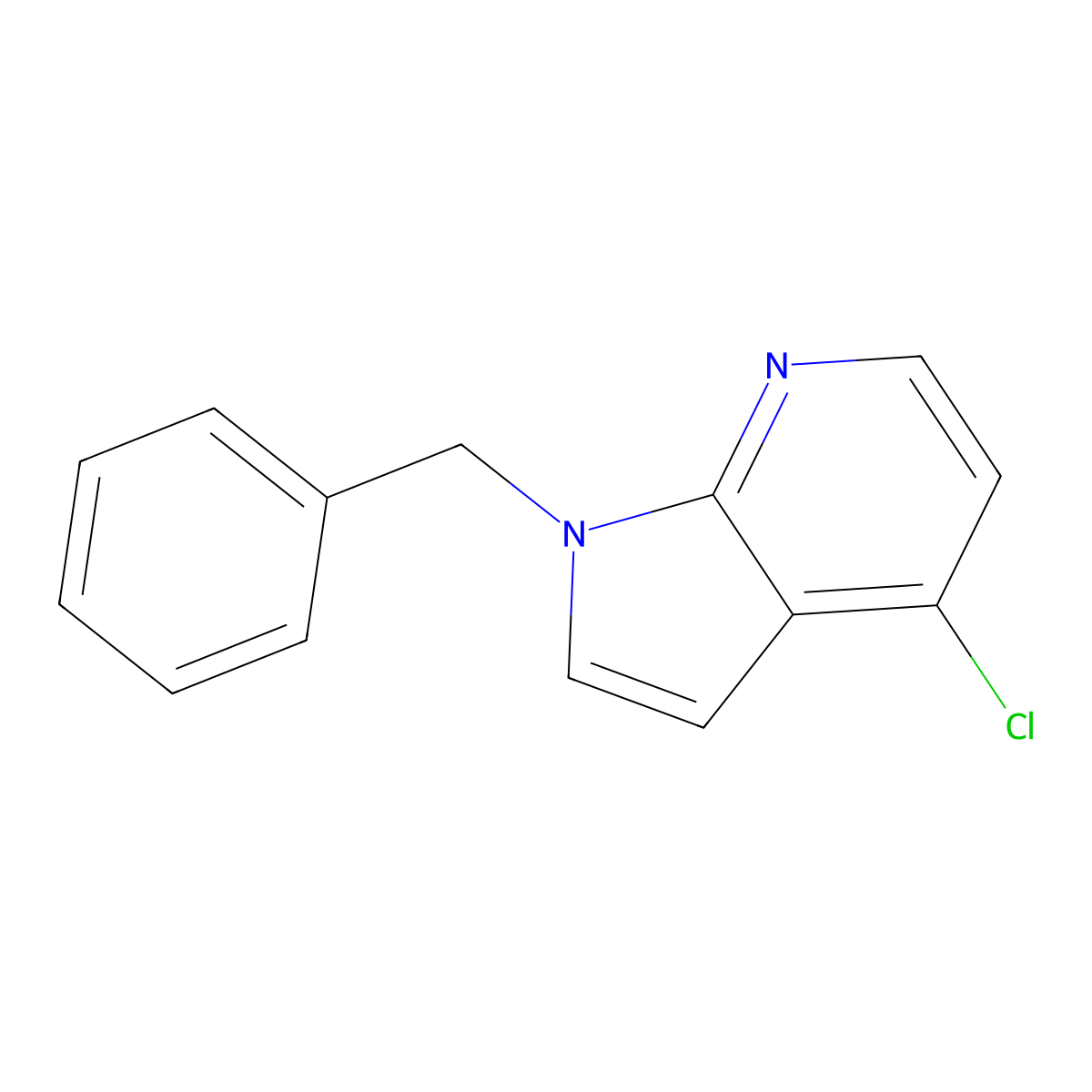 1-benzyl-4-chloro-1H-pyrrolo[2,3-b]pyridine molecular structure, CAS 74420-04-5
