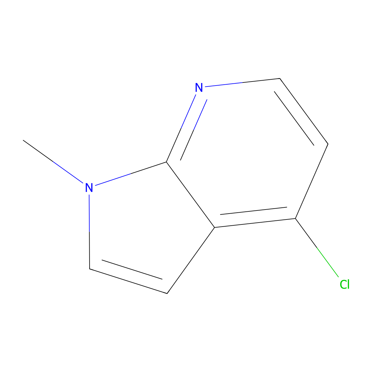4-Chloro-1-methyl-1H-pyrrolo[2,3-b]pyridine molecular structure, CAS 74420-05-6