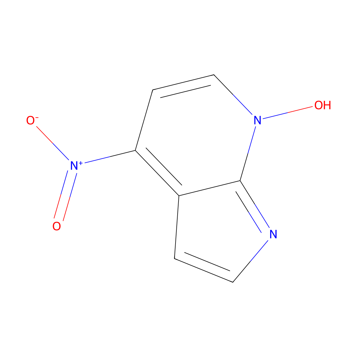 1H-pyrrolo[2,3-b]pyridine, 4-nitro-, 7-oxide molecular structure, CAS 74420-06-7