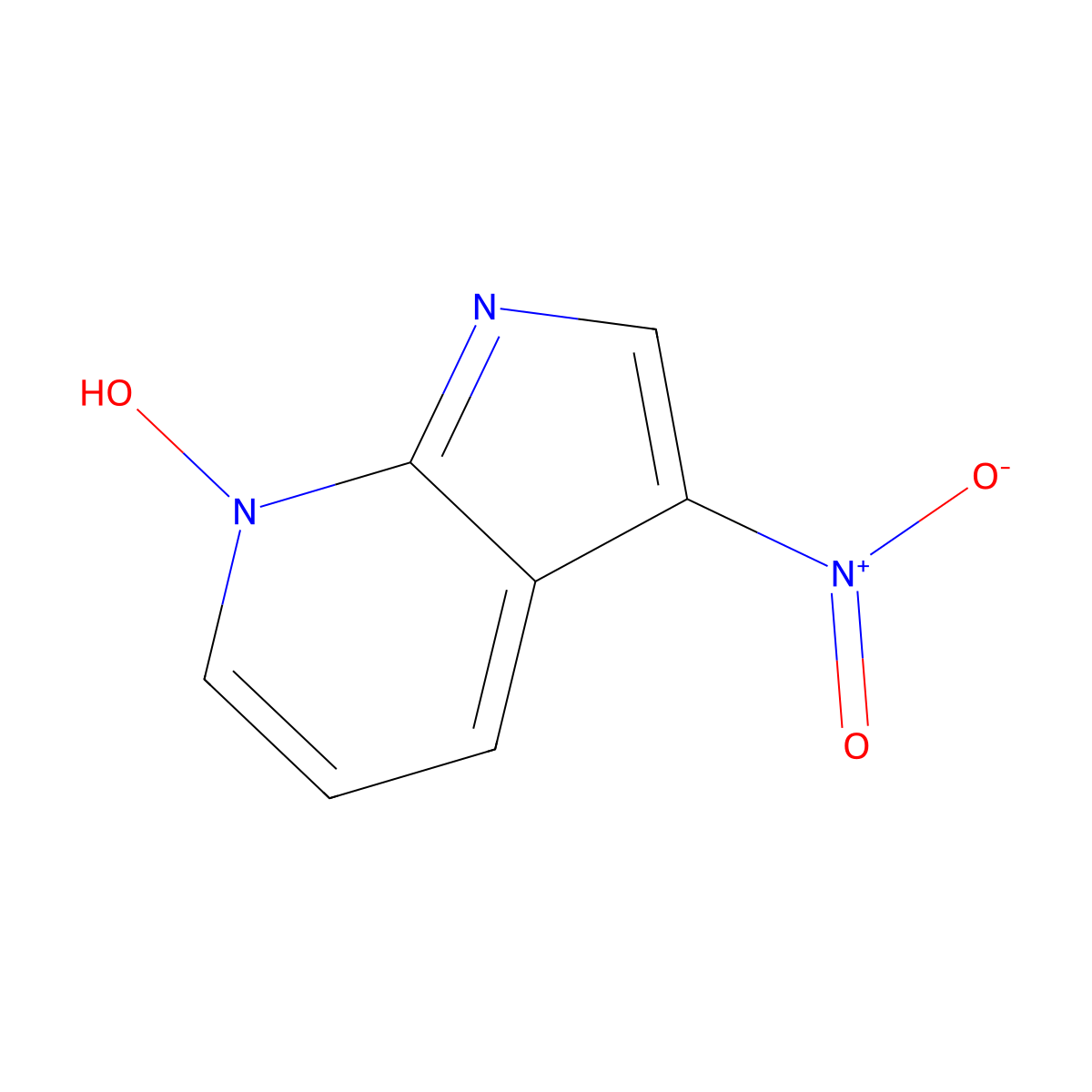 3-Nitro-1H-pyrrolo[2,3-b]pyridine 7-oxide molecular structure, CAS 74420-07-8