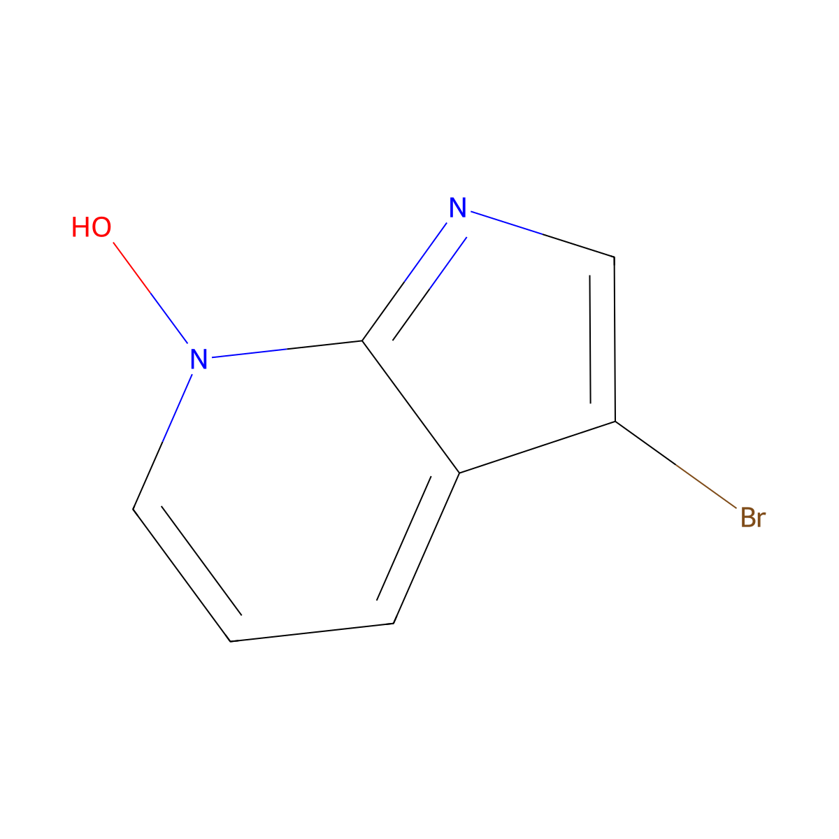 3-Bromo-7H-pyrrolo[2,3-b]pyridin-7-ol molecular structure, CAS 74420-08-9