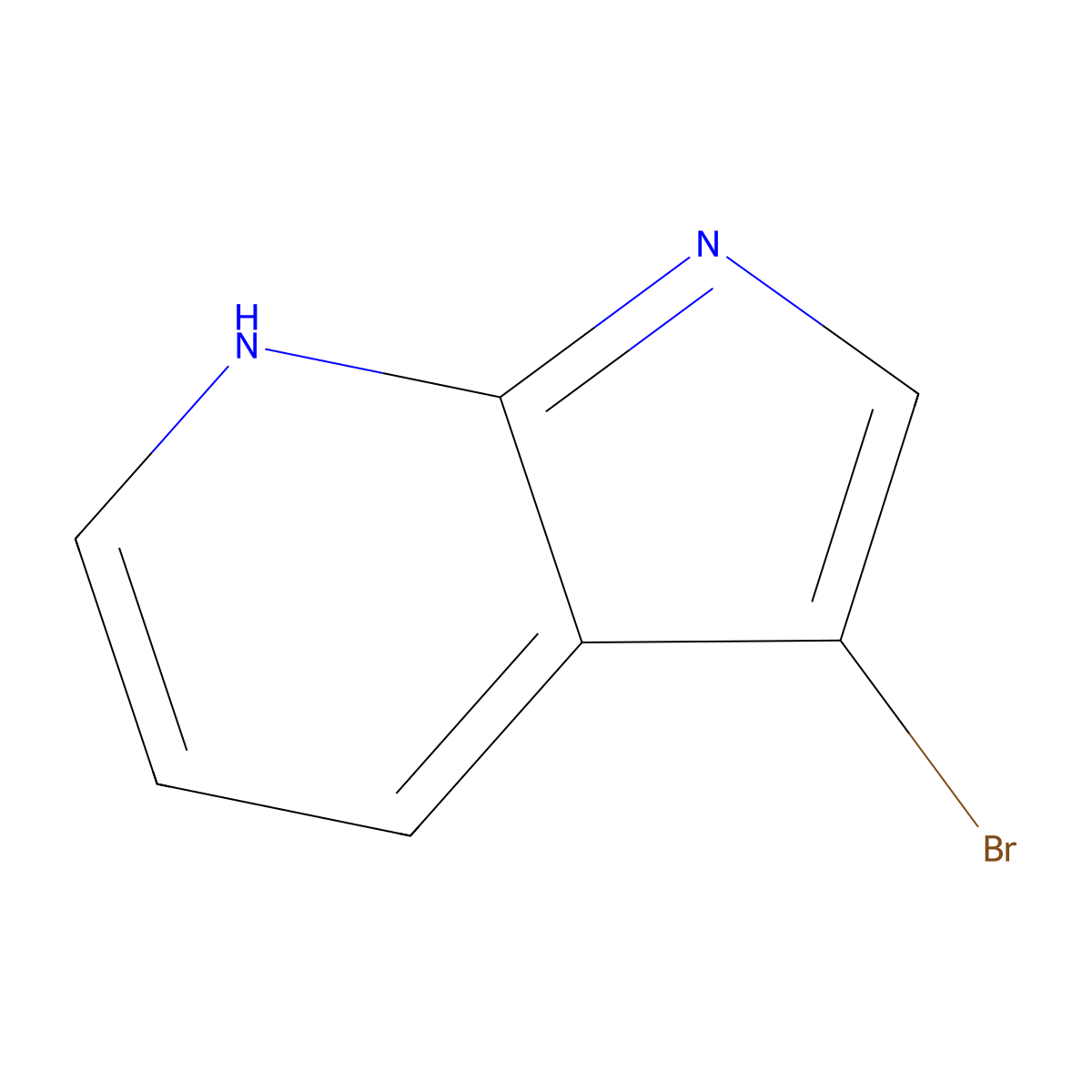 3-bromo-7H-pyrrolo[2,3-b]pyridine molecular structure, CAS 74420-15-8