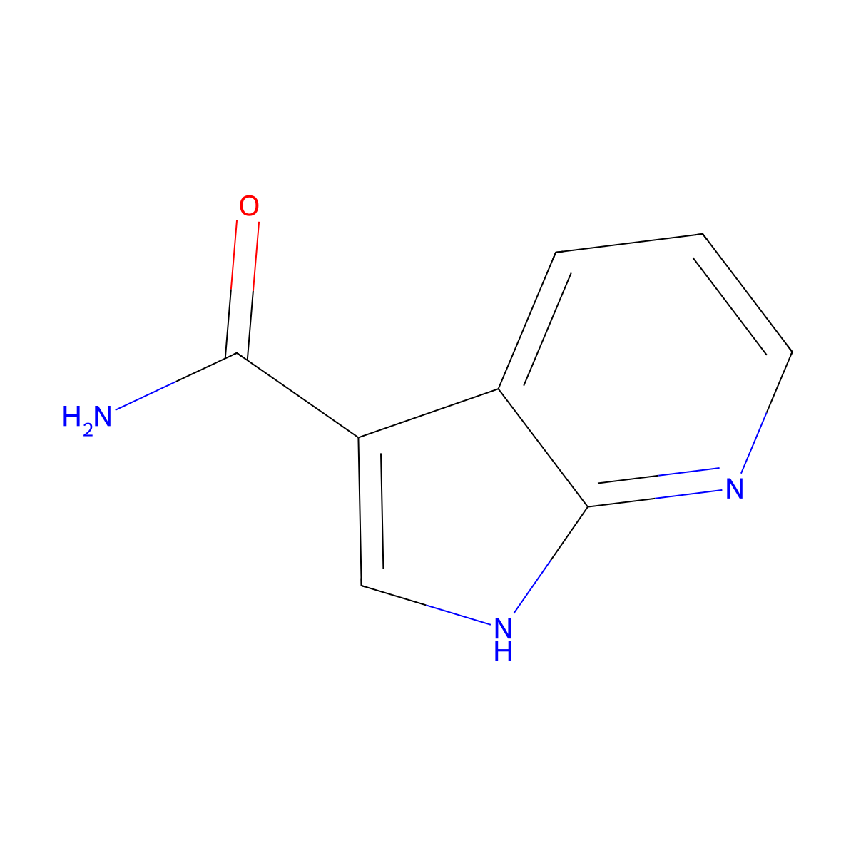 1H-pyrrolo(2,3-b)pyridine-3-carboxamide molecular structure, CAS 74420-16-9