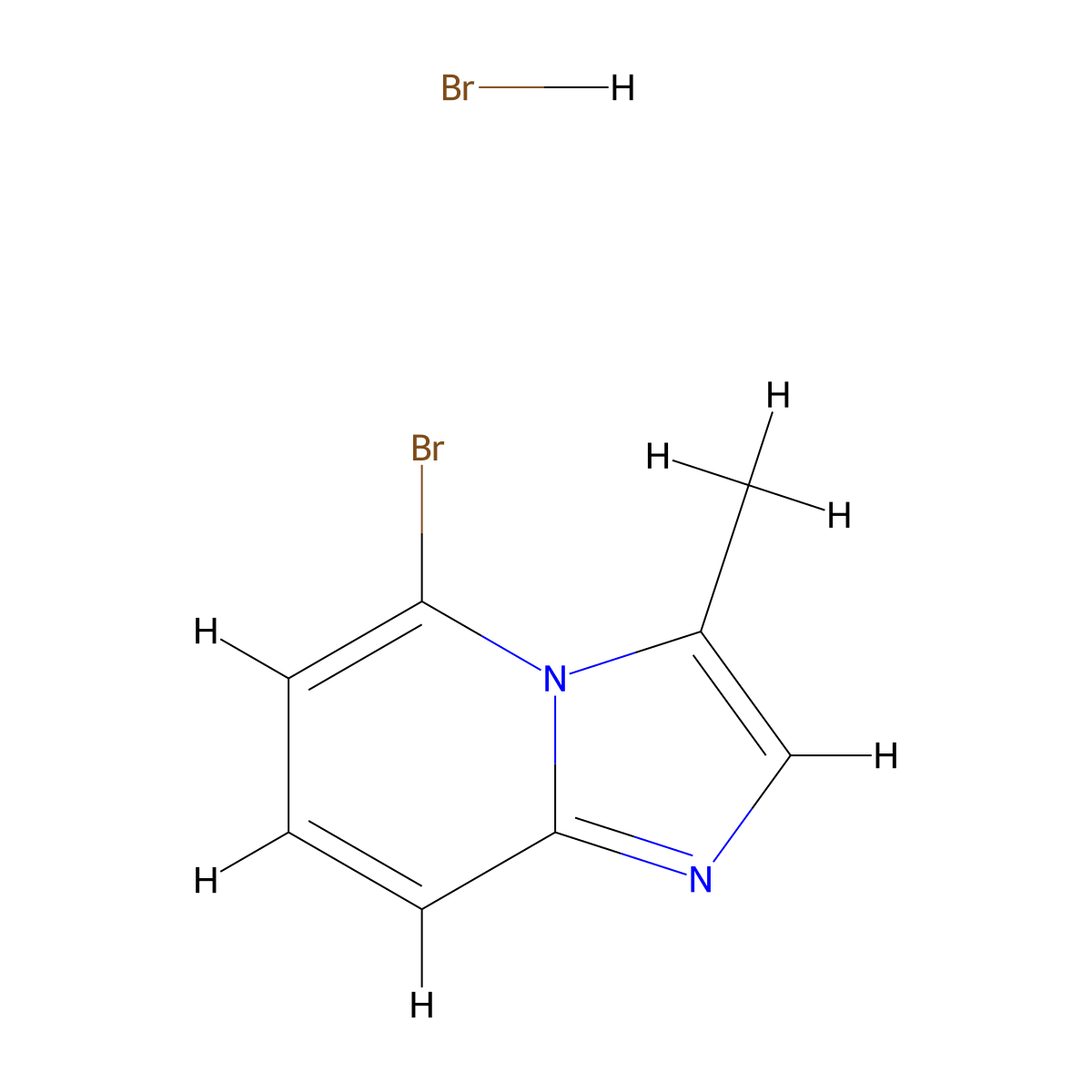 5-Bromo-3-methylimidazo[1,2-A]pyridine hydrobromide molecular structure, CAS 74420-43-2
