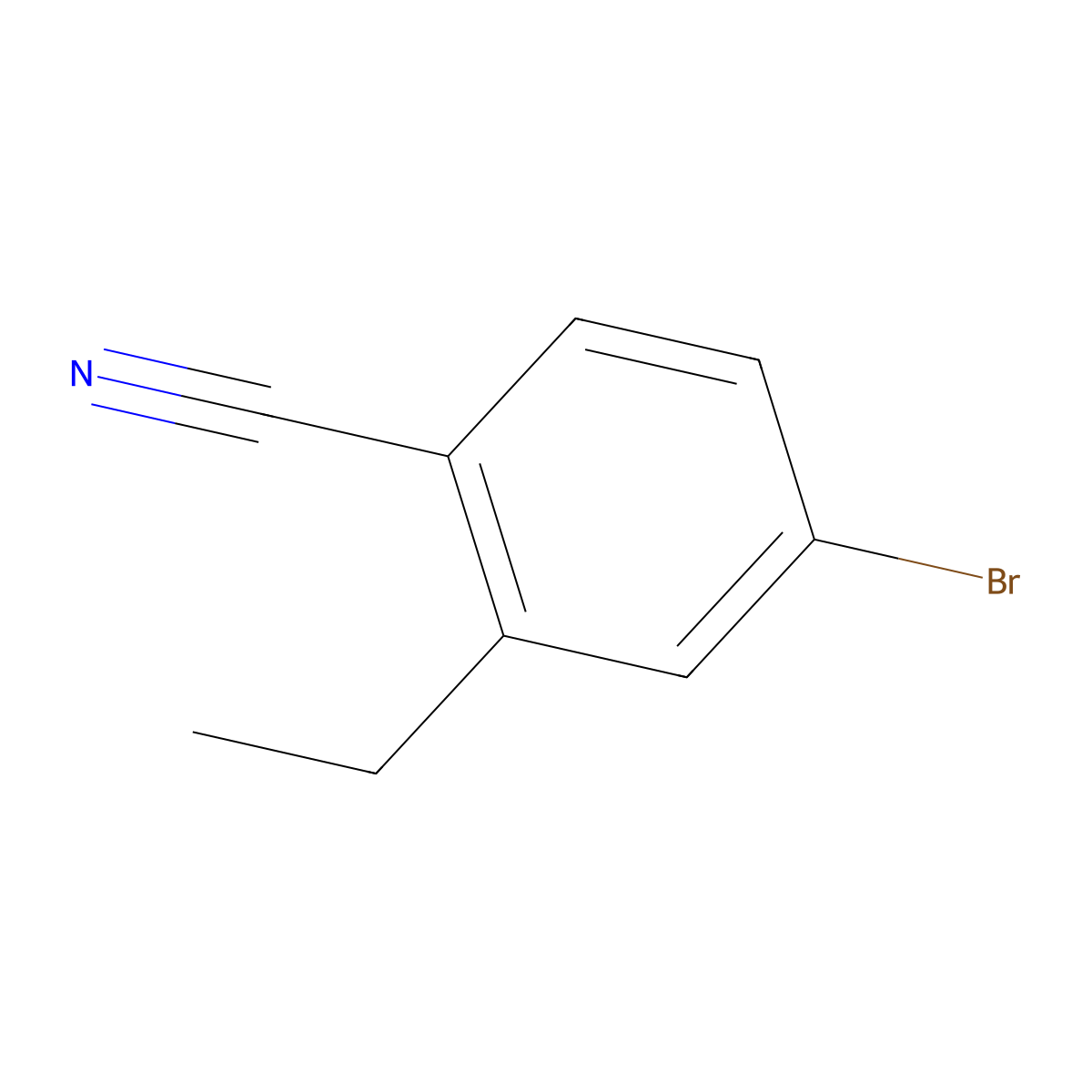 4-Bromo-2-ethylbenzonitrile molecular structure, CAS 744200-38-2