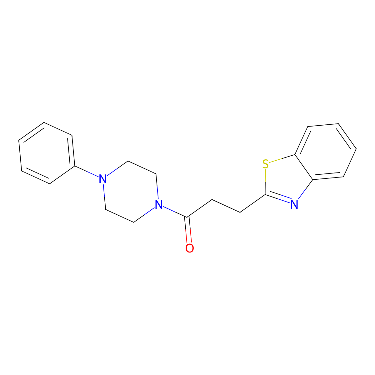 3-(1,3-Benzothiazol-2-yl)-1-(4-phenylpiperazin-1-yl)propan-1-one molecular structure, CAS 744204-59-9