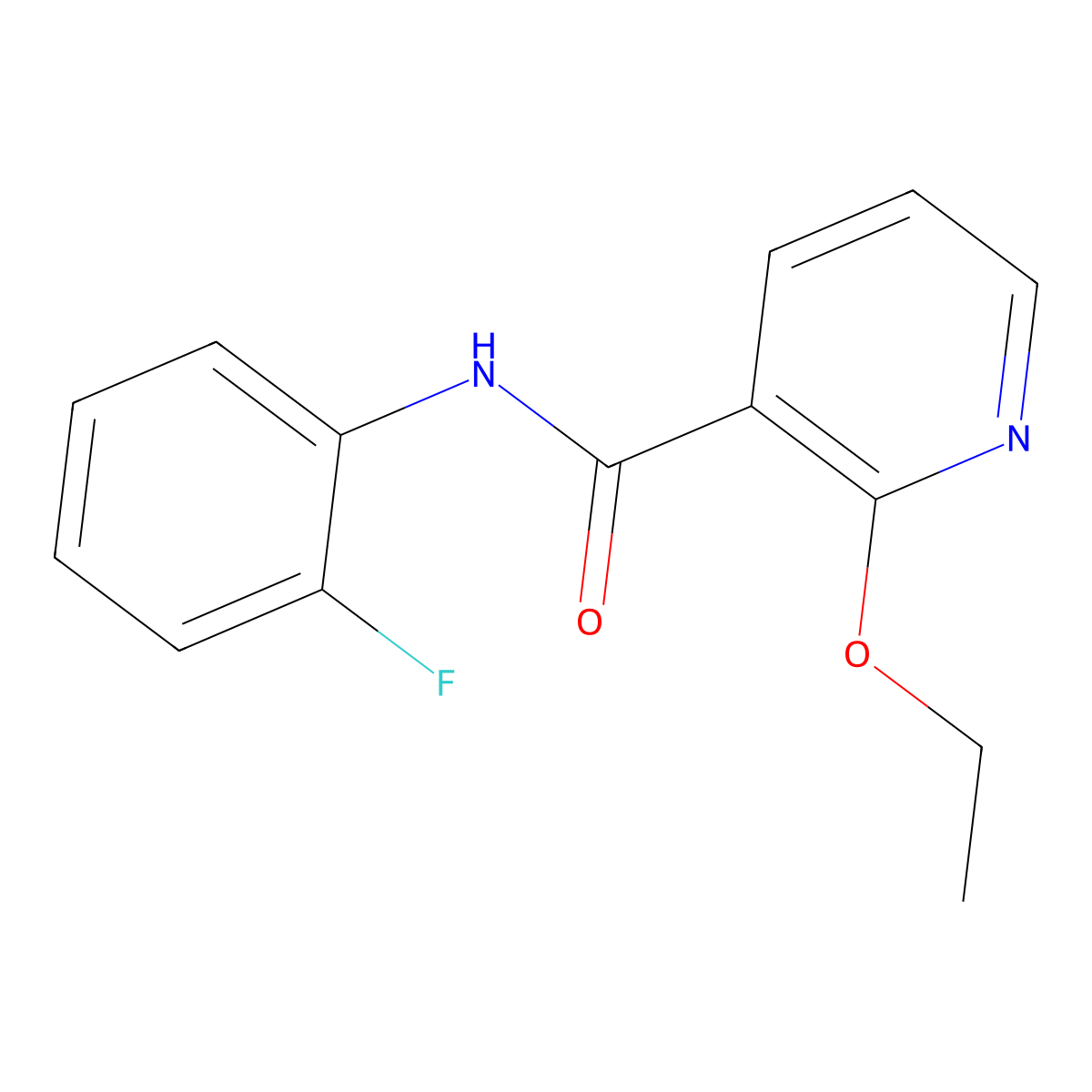 2-ethoxy-N-(2-fluorophenyl)pyridine-3-carboxamide molecular structure, CAS 744206-68-6