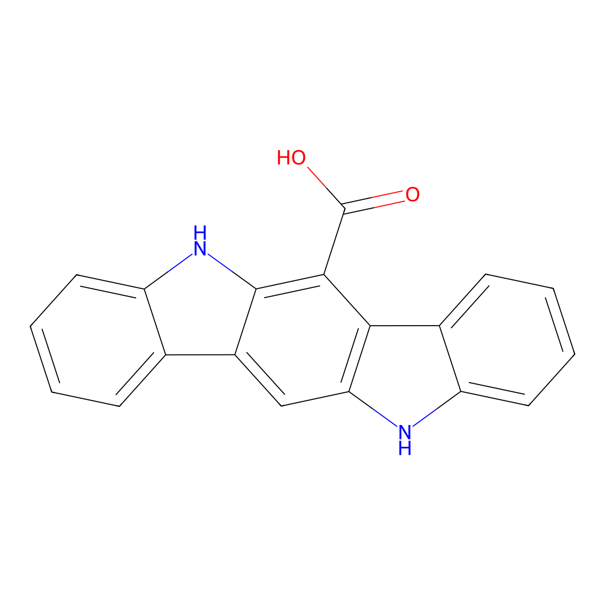 5,11-Dihydroindolo[3,2-b]carbazole-6-carboxylic acid molecular structure, CAS 744207-11-2