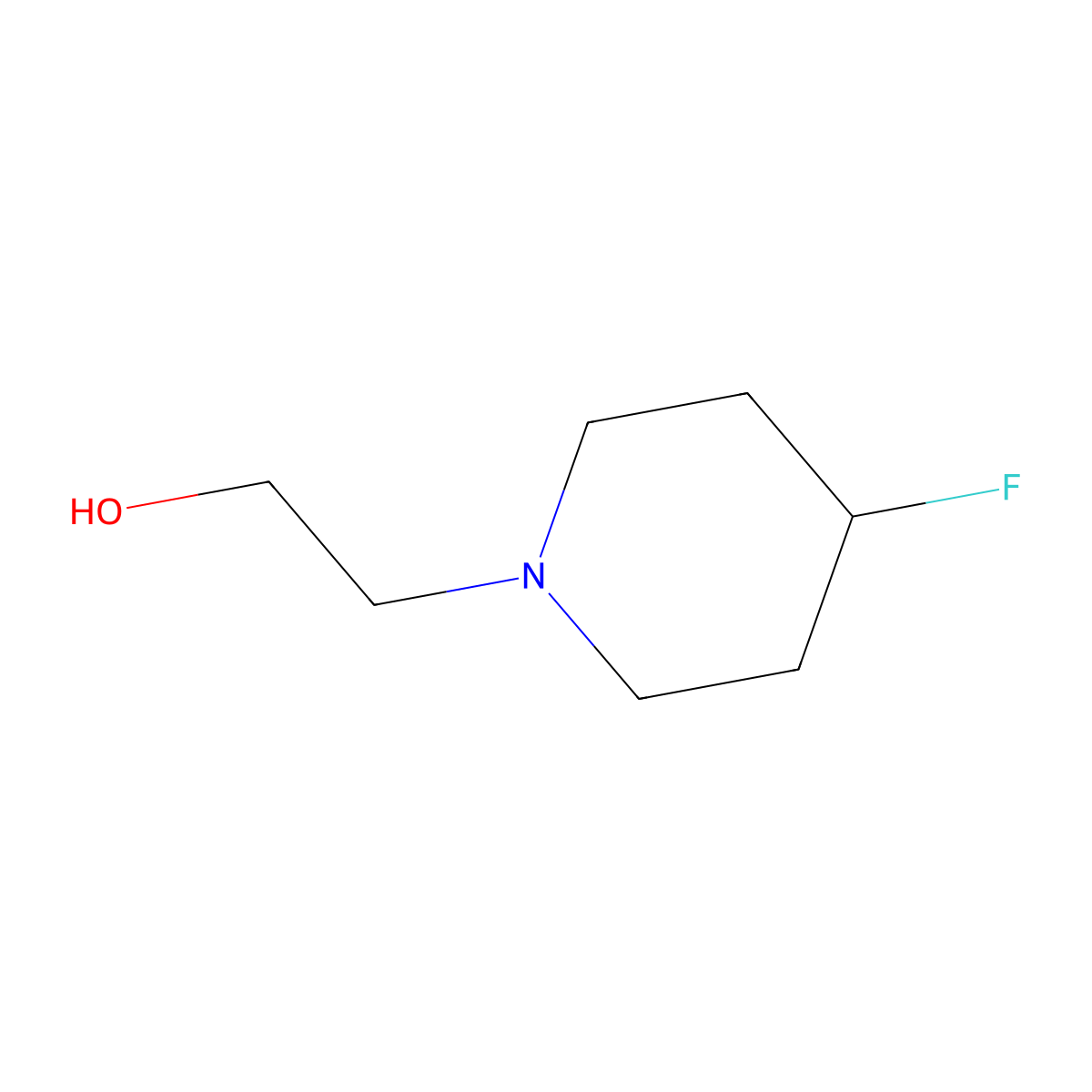 2-(4-Fluoropiperidin-1-yl)ethanol molecular structure, CAS 744207-70-3