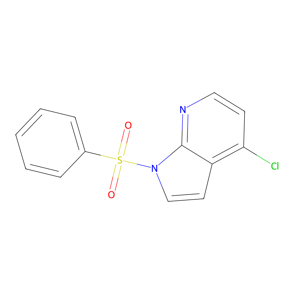 4-Chloro-1-benzenesulfonyl-7-azaindole molecular structure, CAS 744209-63-0