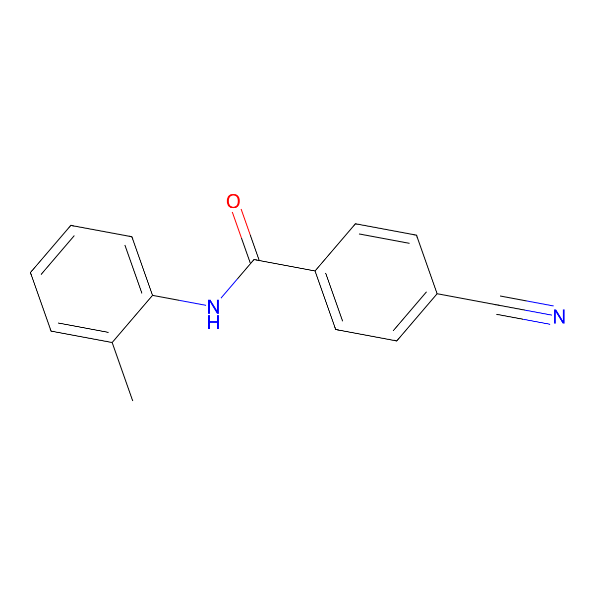 4-cyano-N-(2-methylphenyl)benzamide molecular structure, CAS 744213-22-7